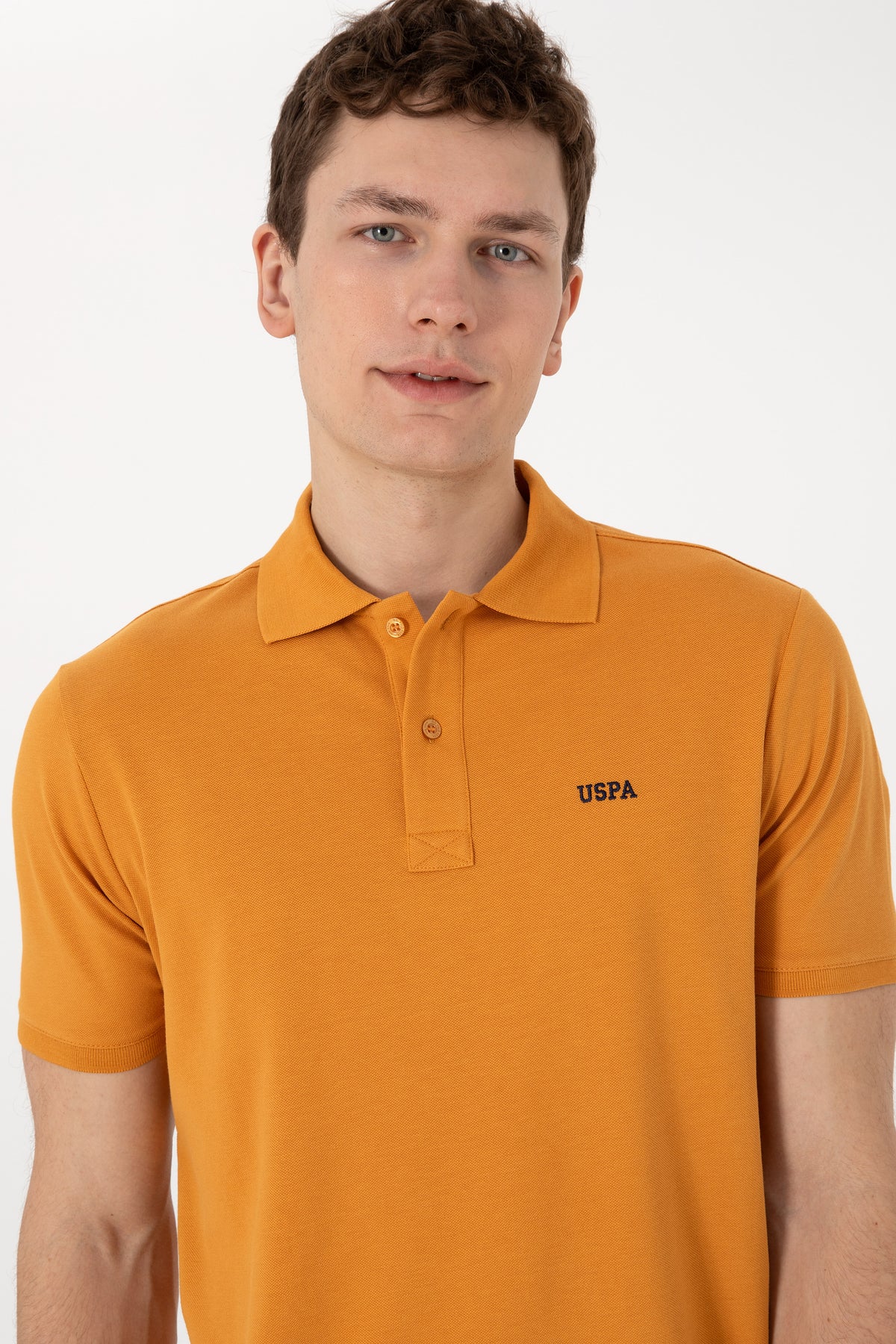 Tricou Polo Bărbați Portocaliu Cu Imprimeu USPA