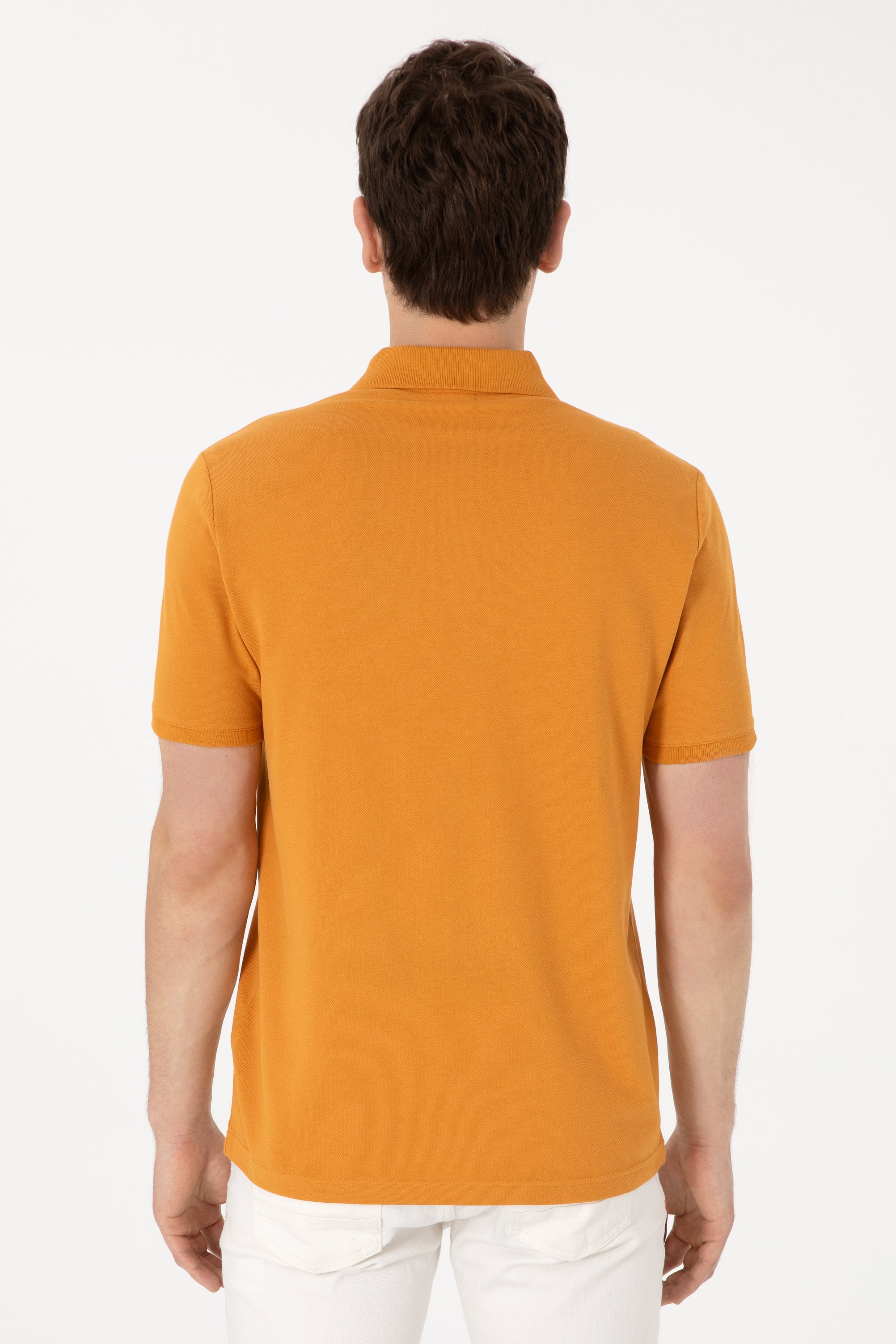 Tricou Polo Bărbați Portocaliu Cu Imprimeu USPA