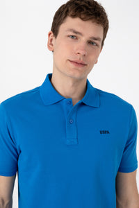 Tricou Polo Bărbați Albastru Cu Imprimeu USPA