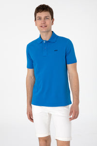 Tricou Polo Bărbați Albastru Cu Imprimeu USPA