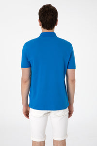 Tricou Polo Bărbați Albastru Cu Imprimeu USPA