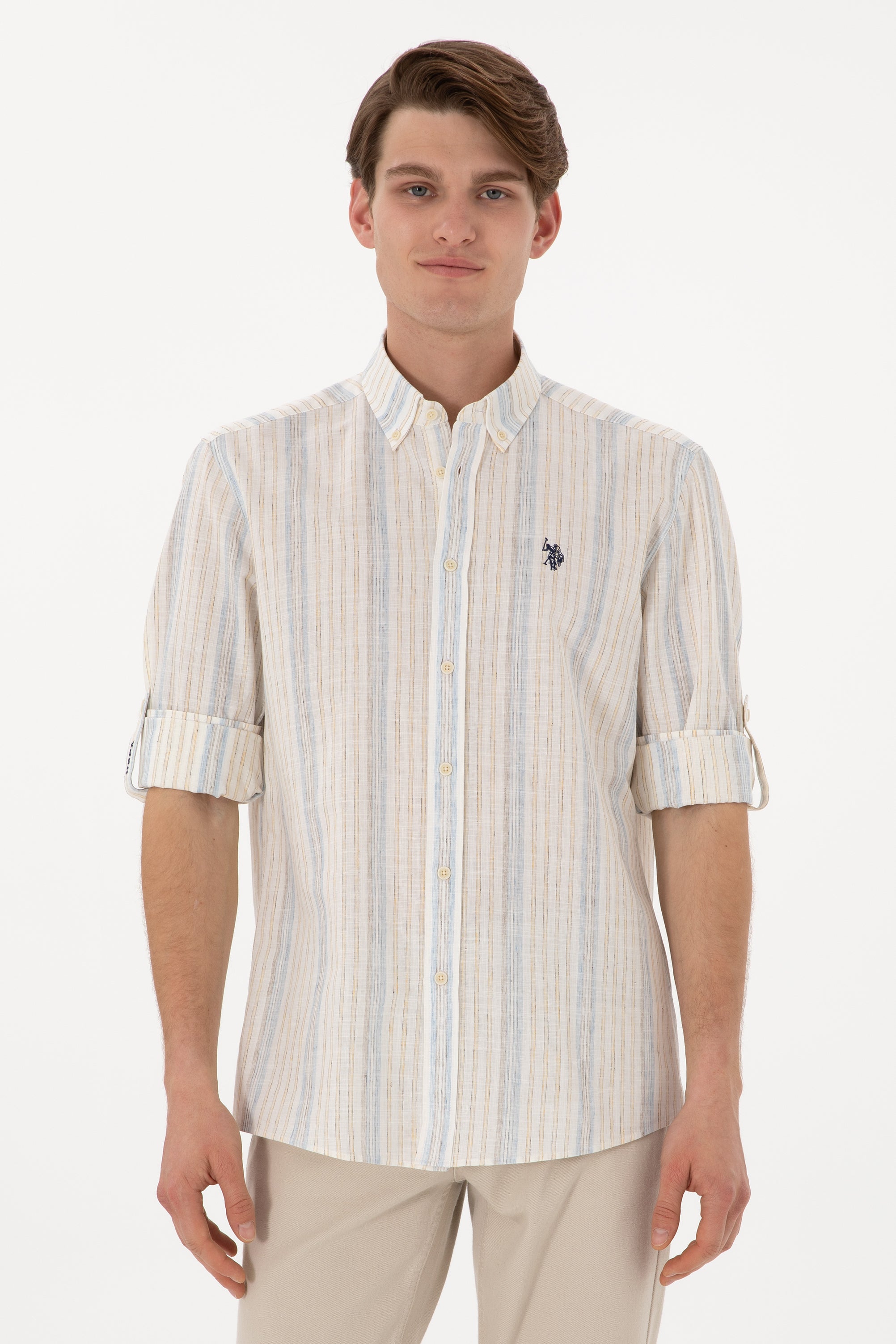 Cămașă Bărbați Multicoloră Cu Logo Discret