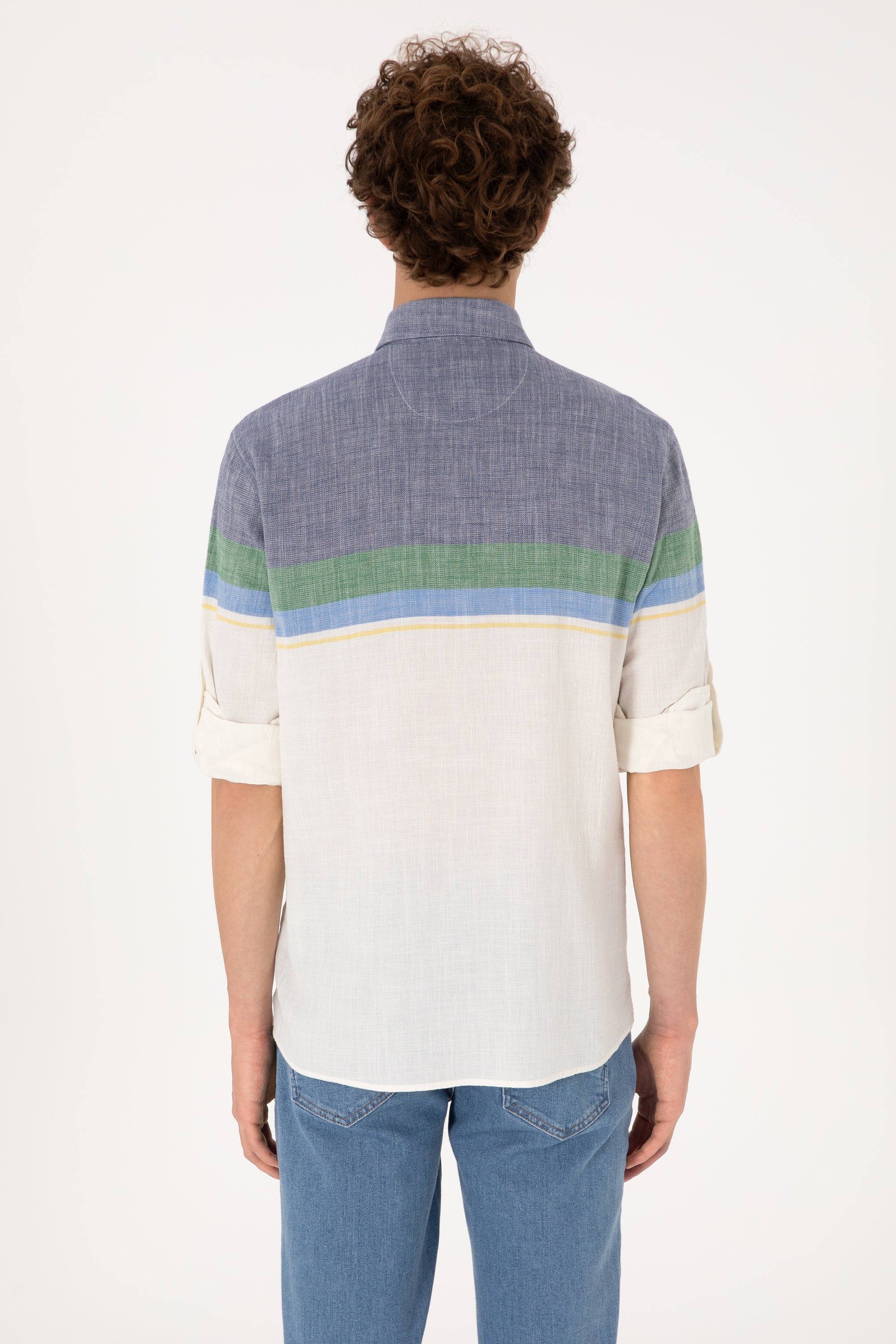 Cămașă Bărbați Multicoloră Cu Textură Și Logo Brodat