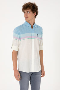 Cămașă Bărbați Multicoloră Cu Textură Și Logo Brodat