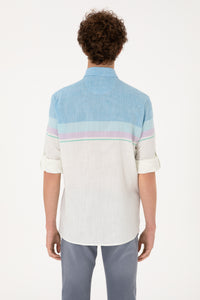 Cămașă Bărbați Multicoloră Cu Textură Și Logo Brodat