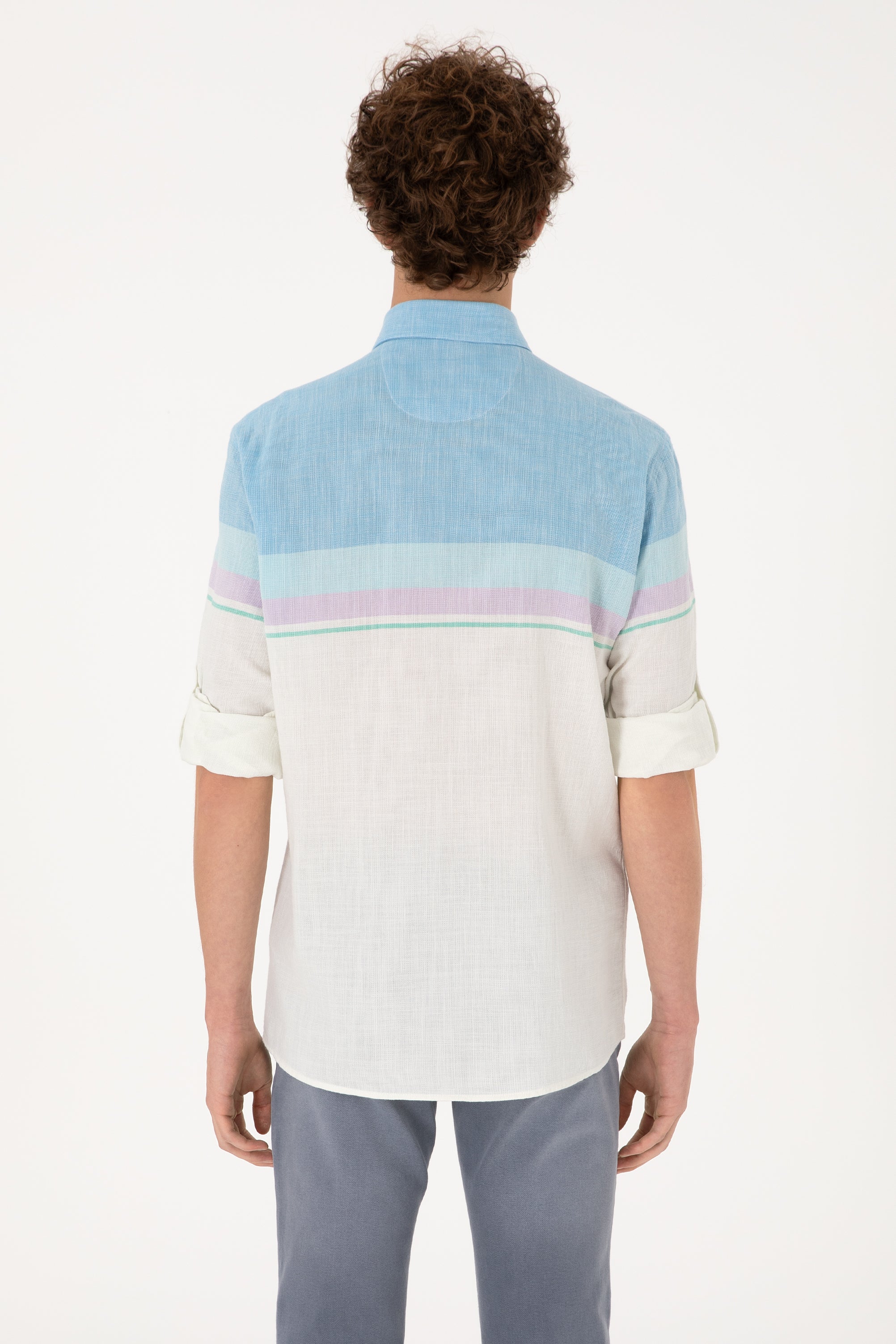 Cămașă Bărbați Multicoloră Cu Textură Și Logo Brodat