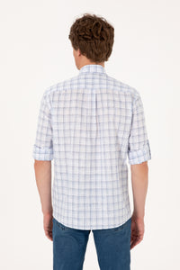 Cămașă Bărbați Cu Model În Carouri Și Logo Brodat