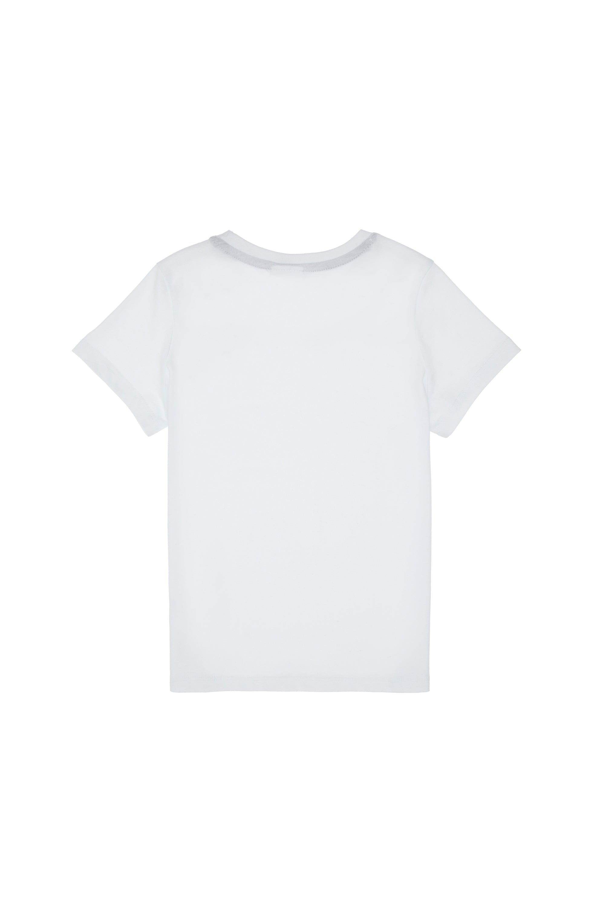 Tricou Băieți Alb Cu Guler Rotund Și Print USPA