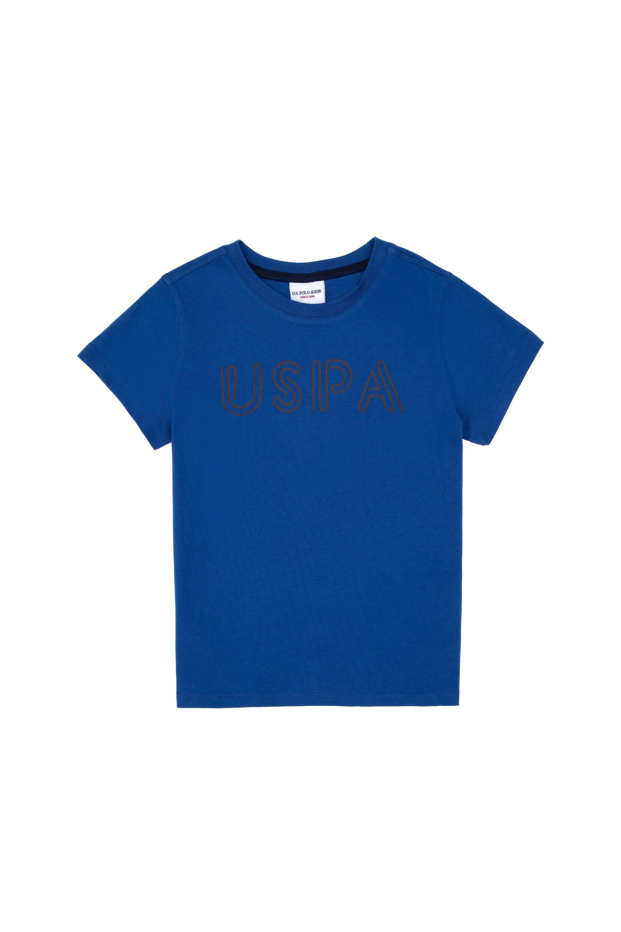 Tricou Băieți Albastru Cu Guler Rotund Și Print USPA
