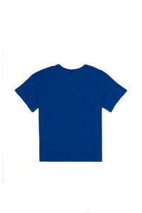 Tricou Băieți Albastru Cu Guler Rotund Și Print USPA