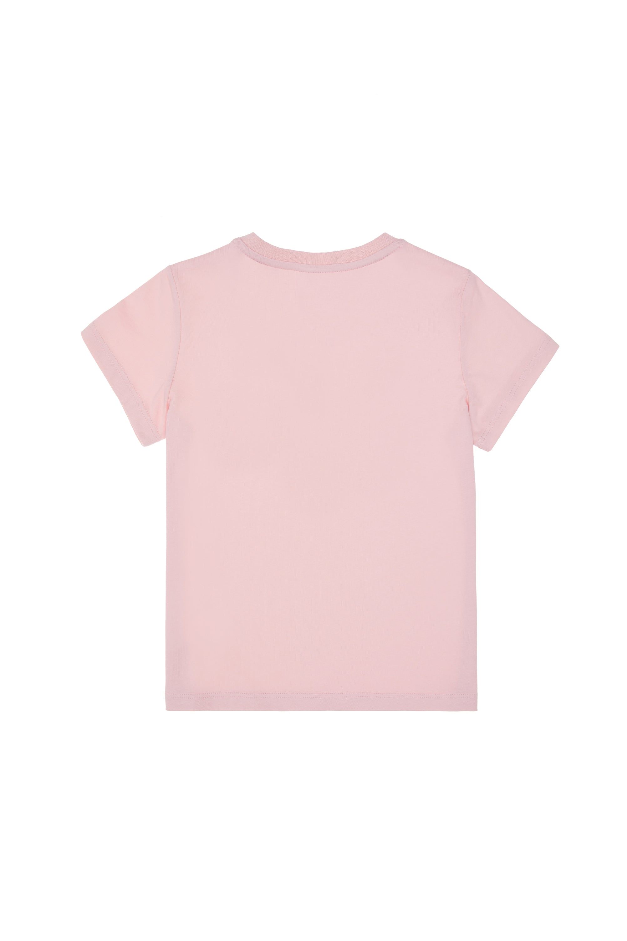 Tricou Băieți Roz Pal Cu Guler Rotund Și Logo USPA