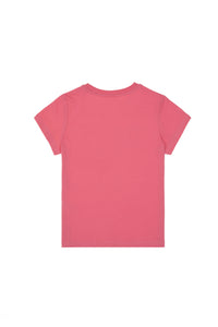 Tricou Băieți Roșu Cărămiziu Cu Guler Rotund Și Logo USPA