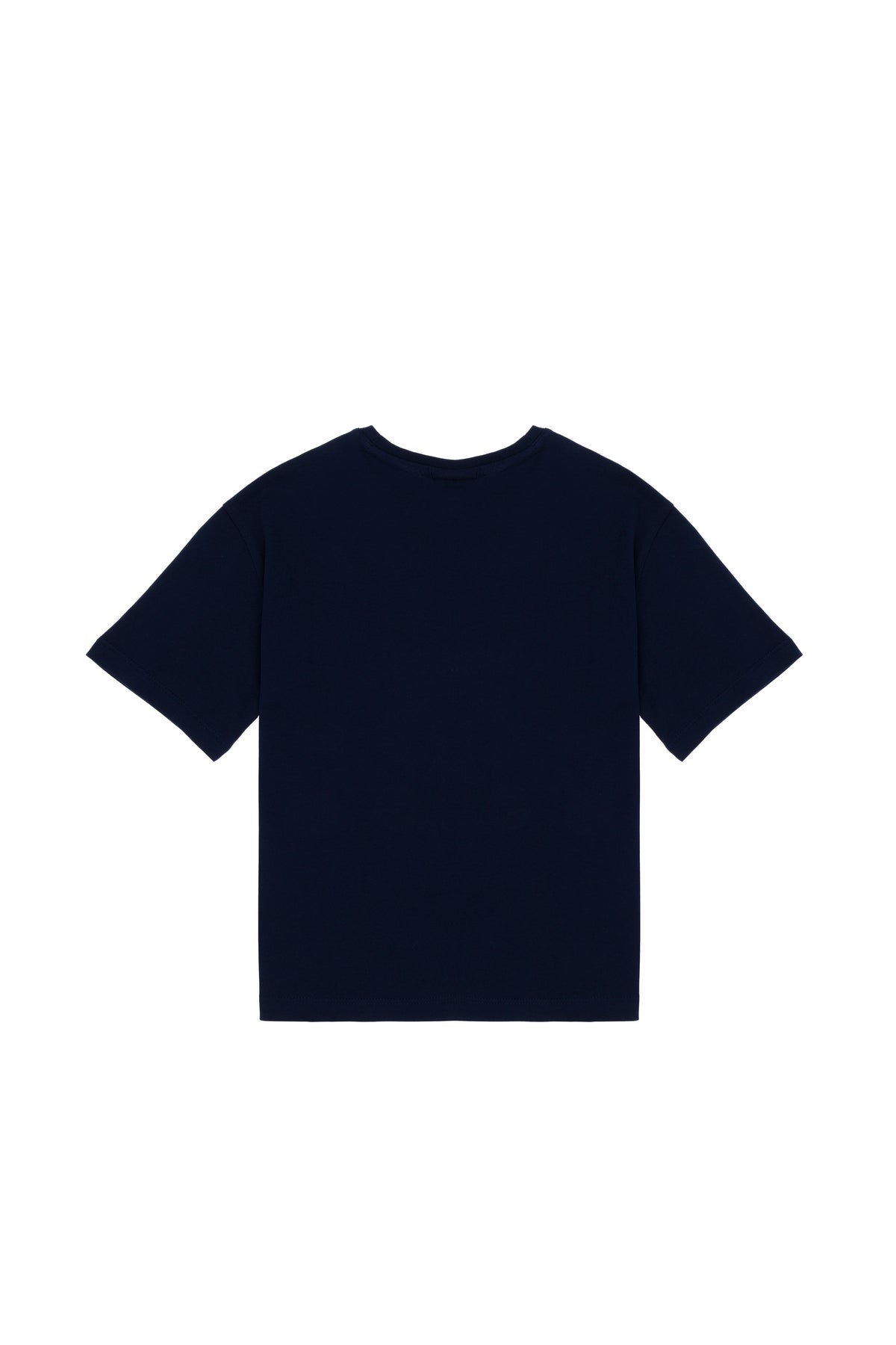 Tricou Băieți Bleumarin Oversize Cu Guler Rotund Și Logo USPA 