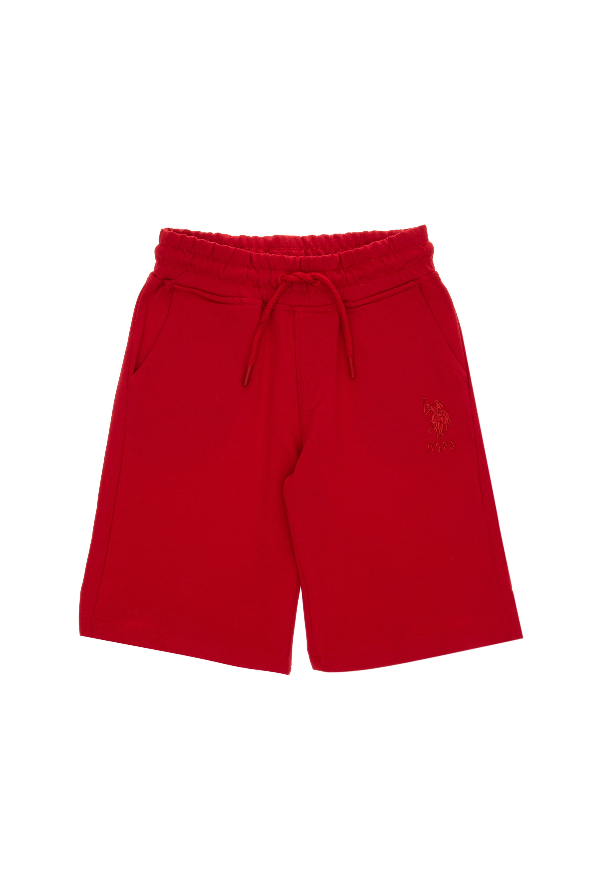 Pantaloni Scurți Băieți Pe Roșu Cu Logo Brodat