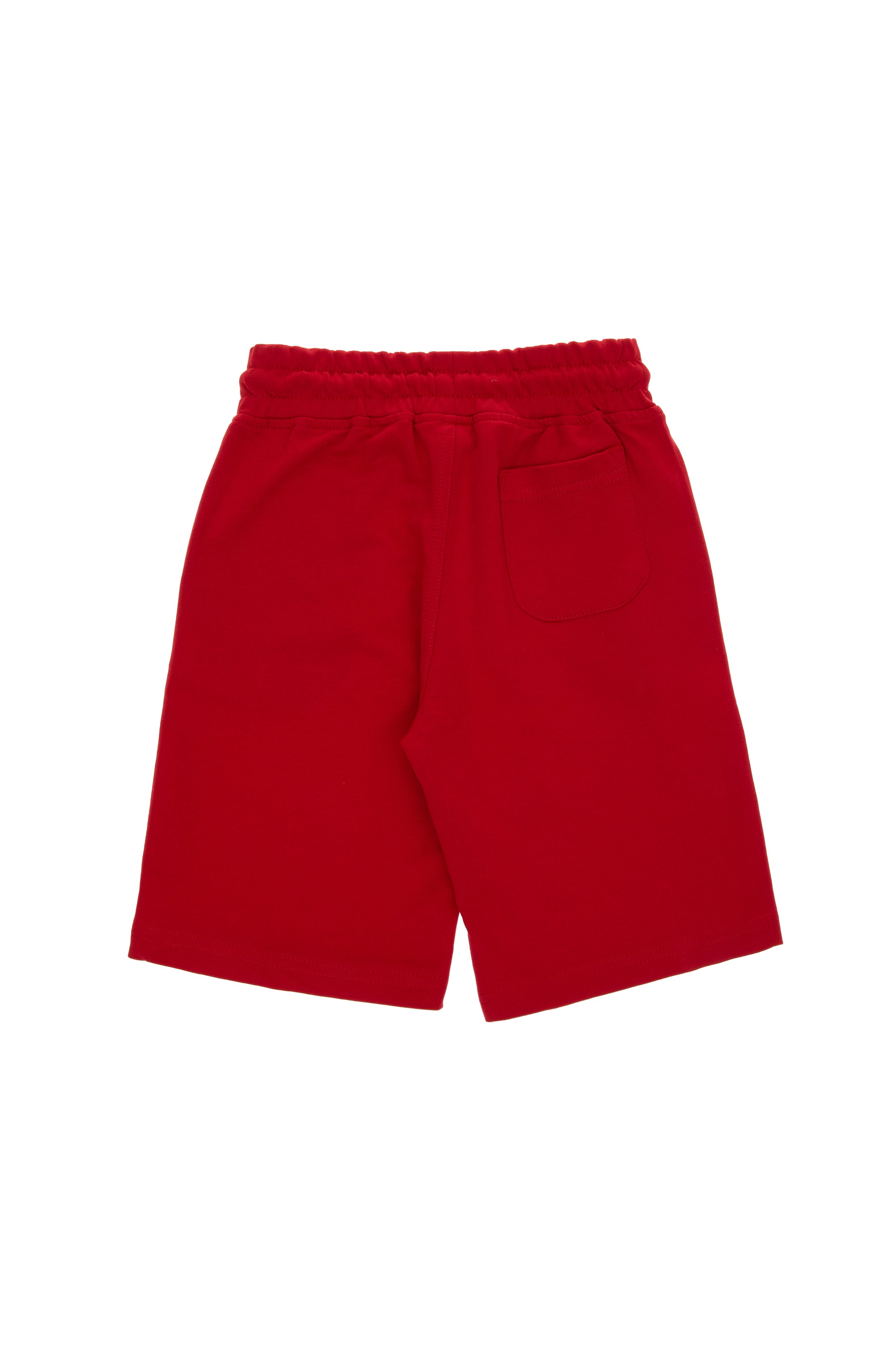 Pantaloni Scurți Băieți Pe Roșu Cu Logo Brodat