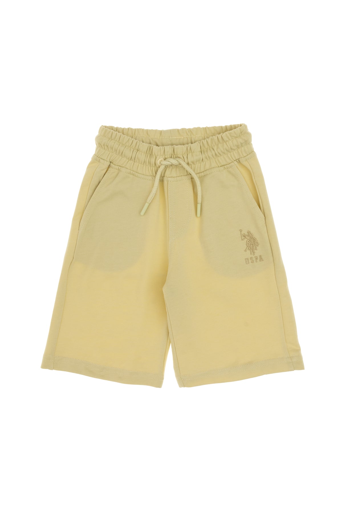 Pantaloni Scurți Băieți Verde Fistic Cu Logo Brodat