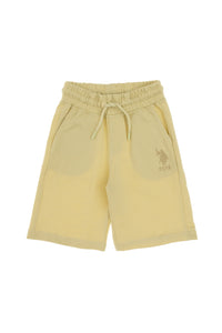 Pantaloni Scurți Băieți Verde Fistic Cu Logo Brodat