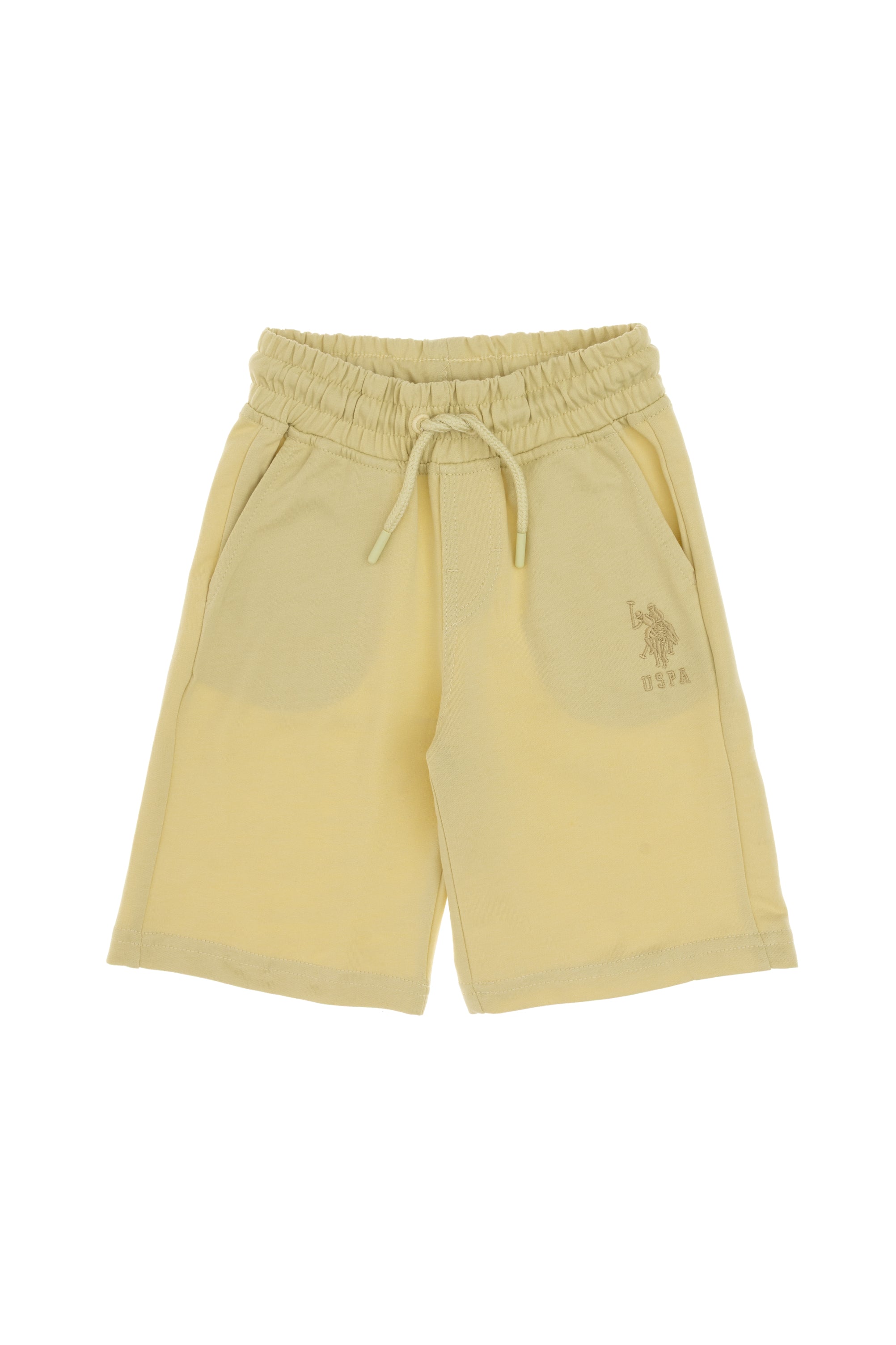 Pantaloni Scurți Băieți Verde Fistic Cu Logo Brodat