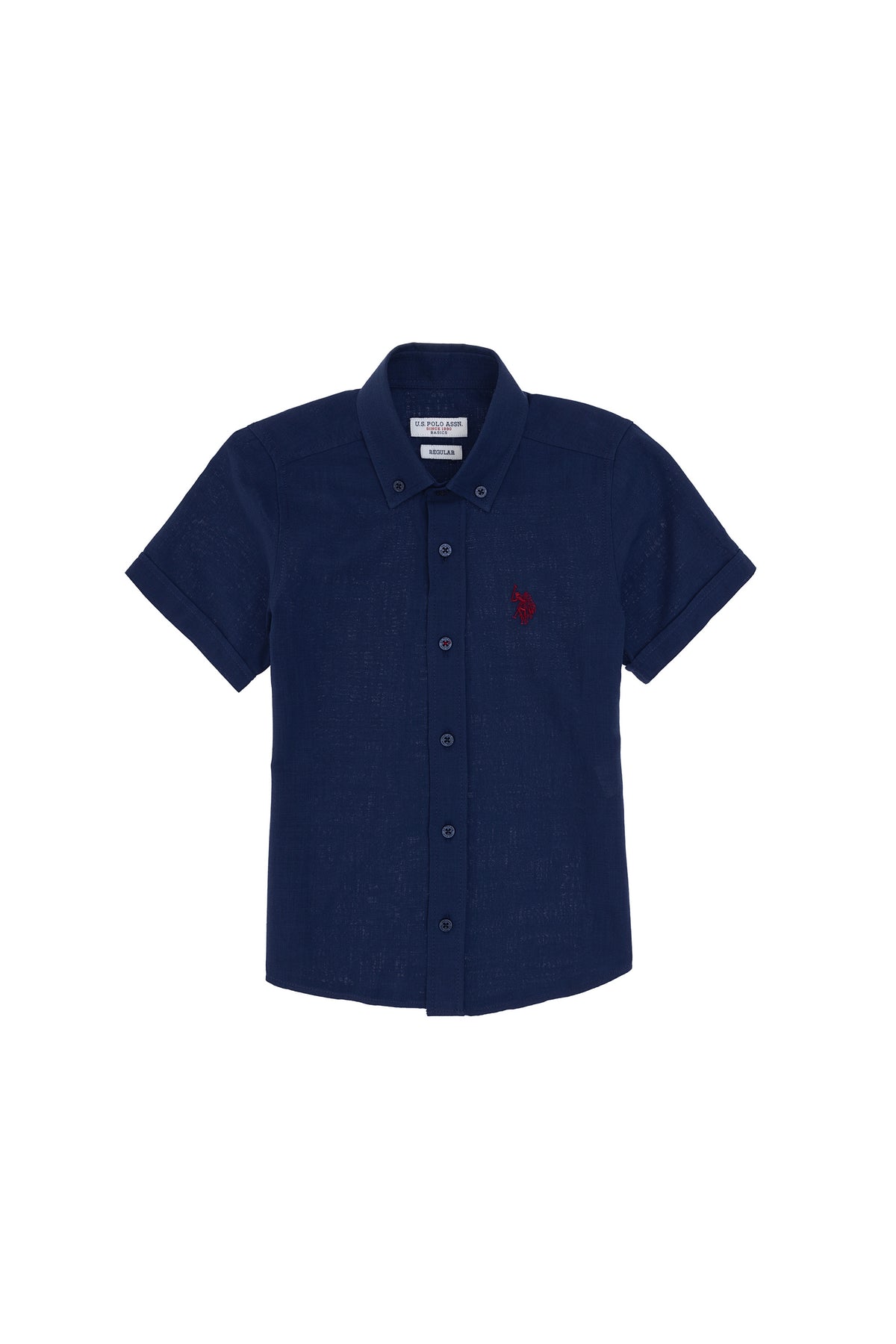 Cămașă Cu Mânecă Scurtă Băieți Bleumarin