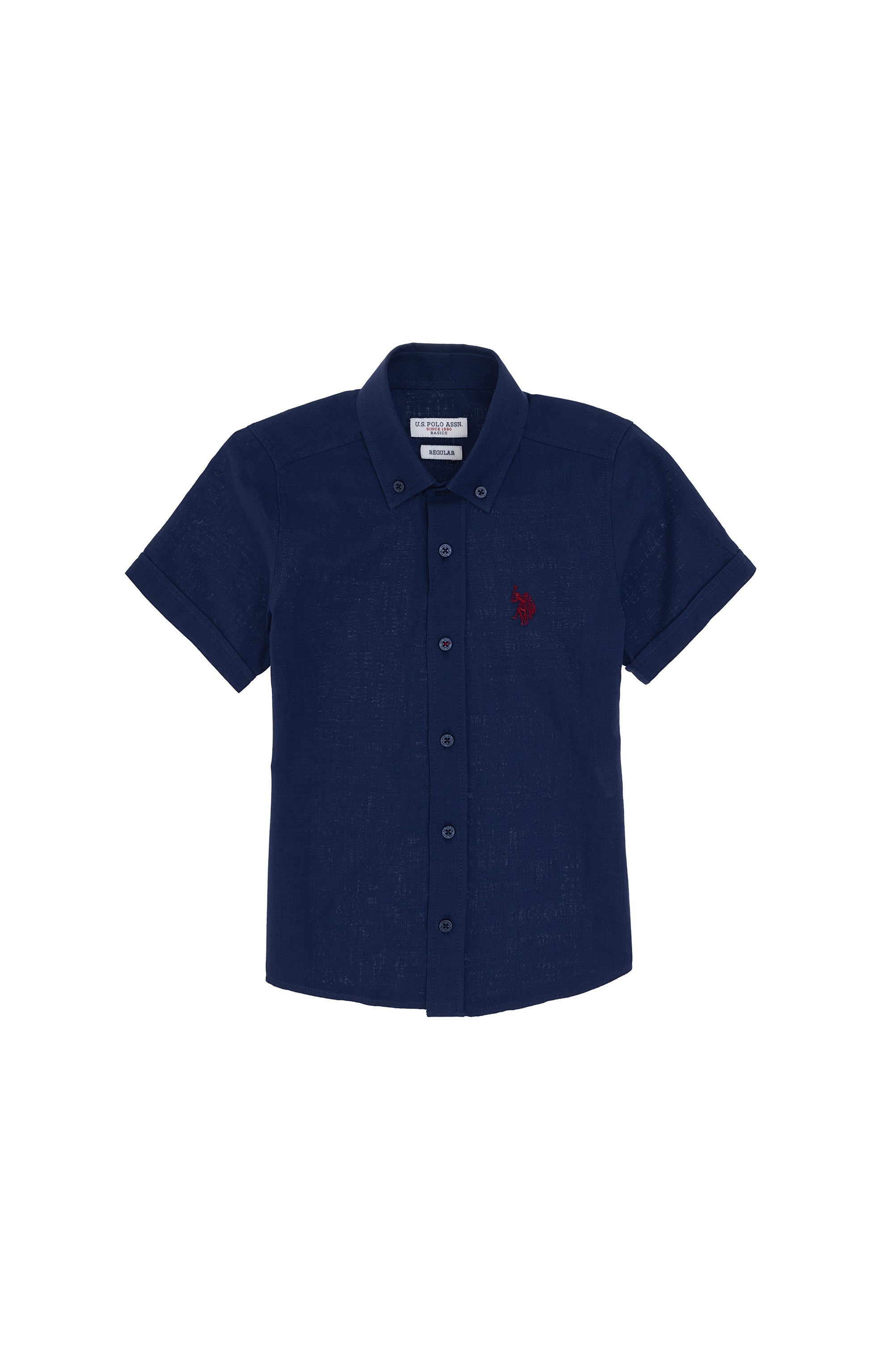 Cămașă Cu Mânecă Scurtă Băieți Bleumarin