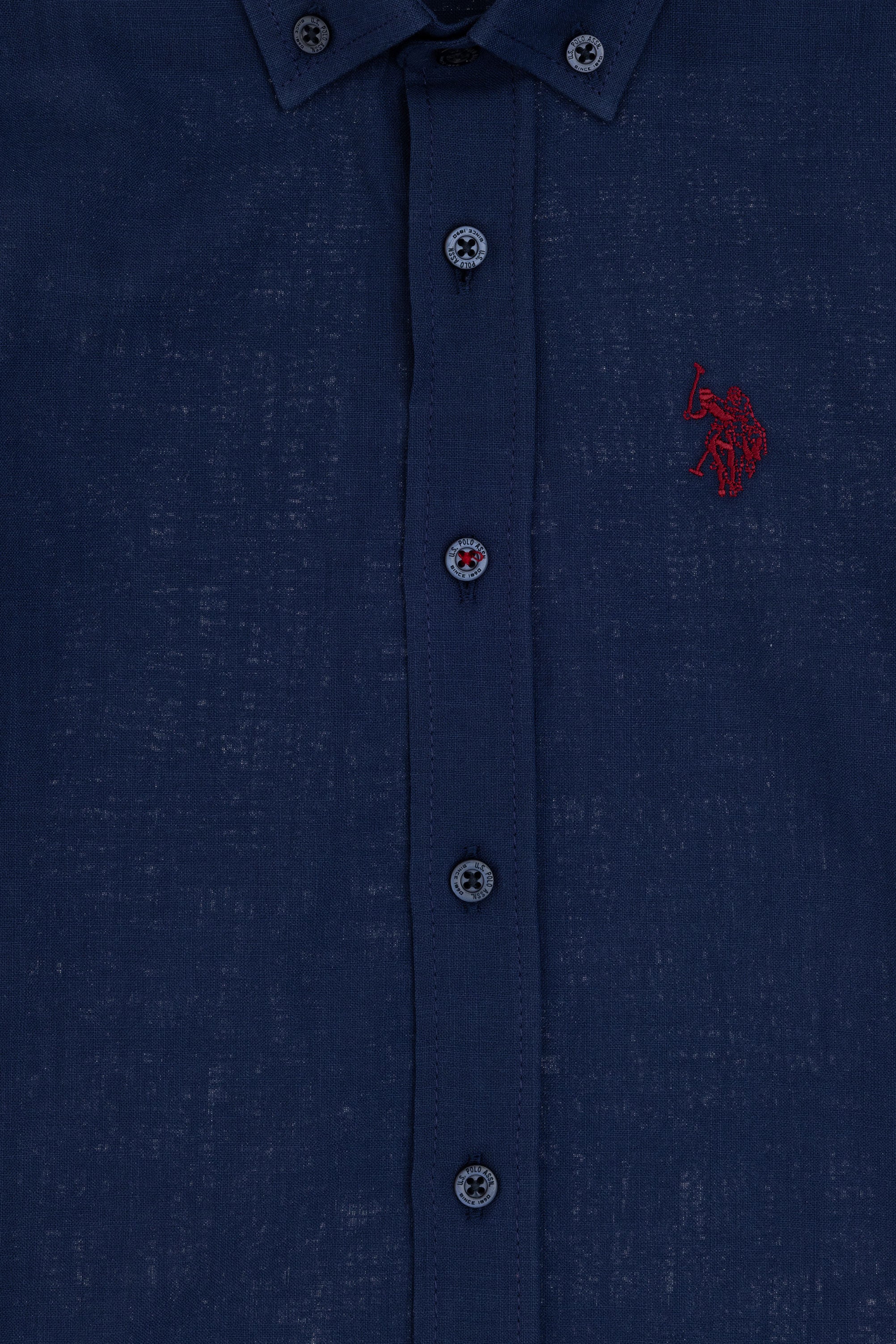 Cămașă Cu Mânecă Scurtă Băieți Bleumarin