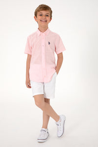 Cămașă Cu Mânecă Scurtă Băieți Roz Deschis