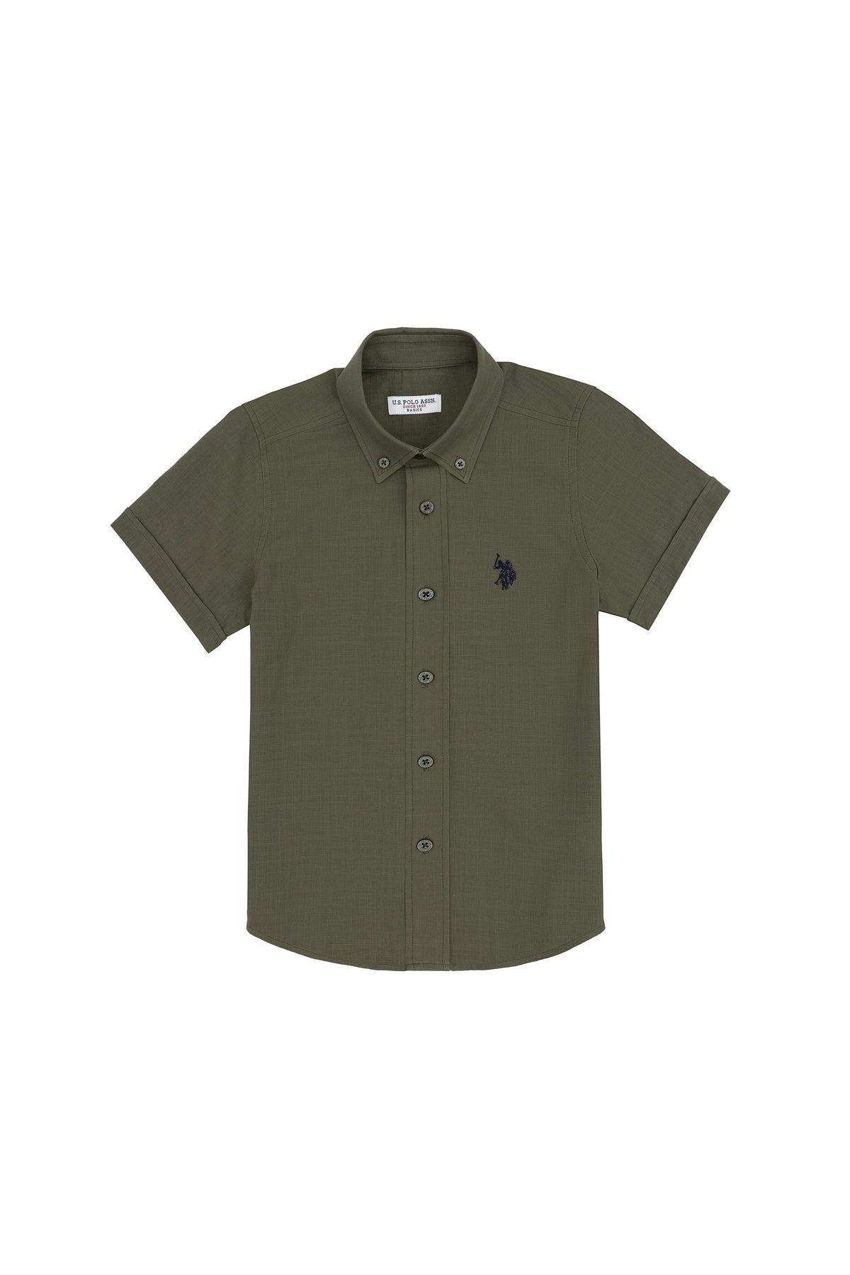 Cămașă Cu Mânecă Scurtă Băieți Kaki