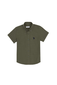 Cămașă Cu Mânecă Scurtă Băieți Kaki