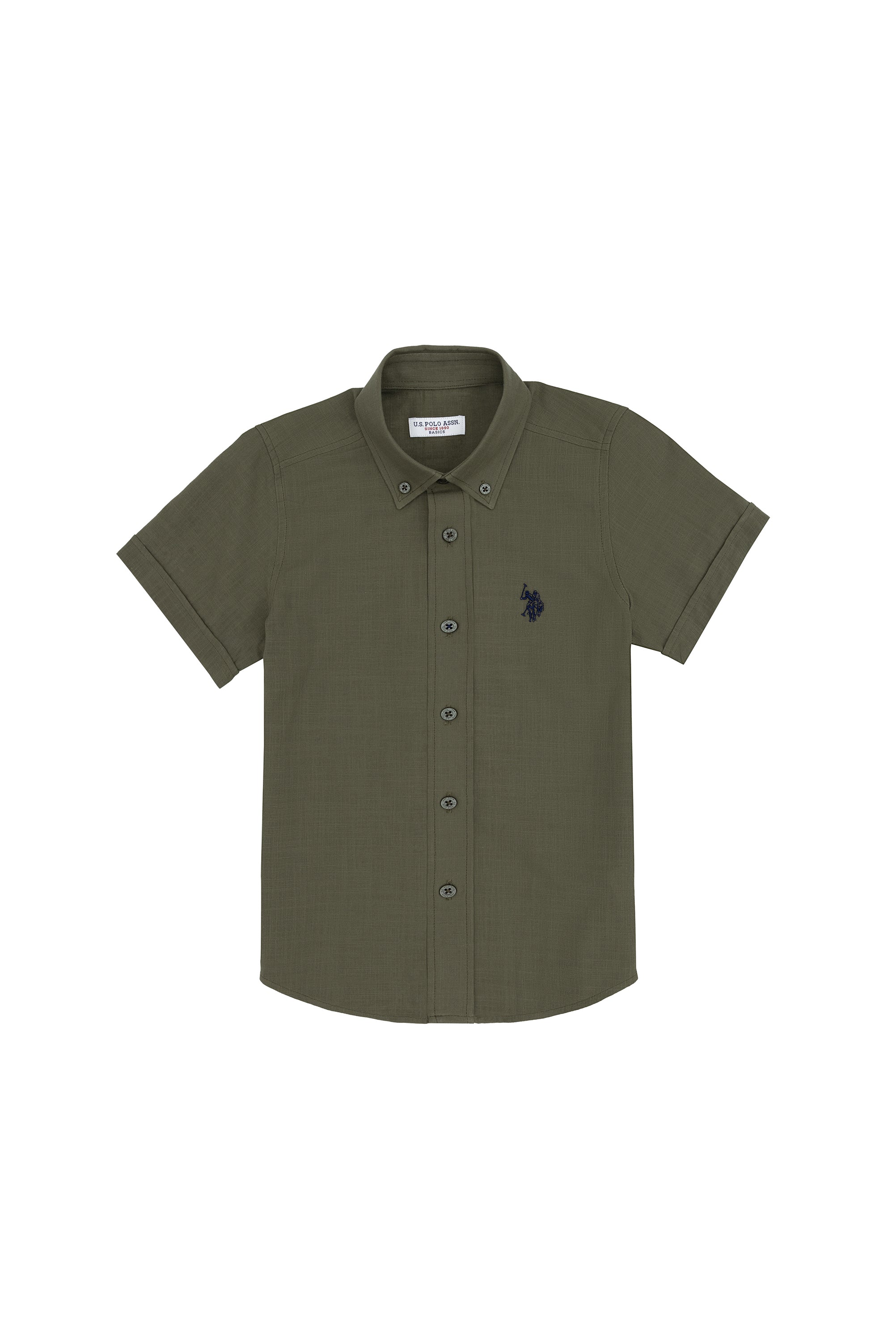 Cămașă Cu Mânecă Scurtă Băieți Kaki