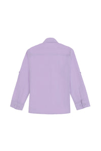 Cămașă Băieți Pe Lila Cu Logo Brodat