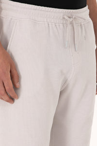 Pantaloni Scurți Bărbați Pe Gri Perlă Cu Textură