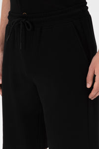 Pantaloni Scurți Bărbați Pe Negru Cu Textură