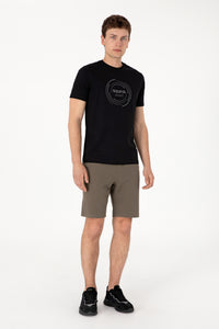 Pantaloni Scurți Bărbați Pe Maro Cu Textură