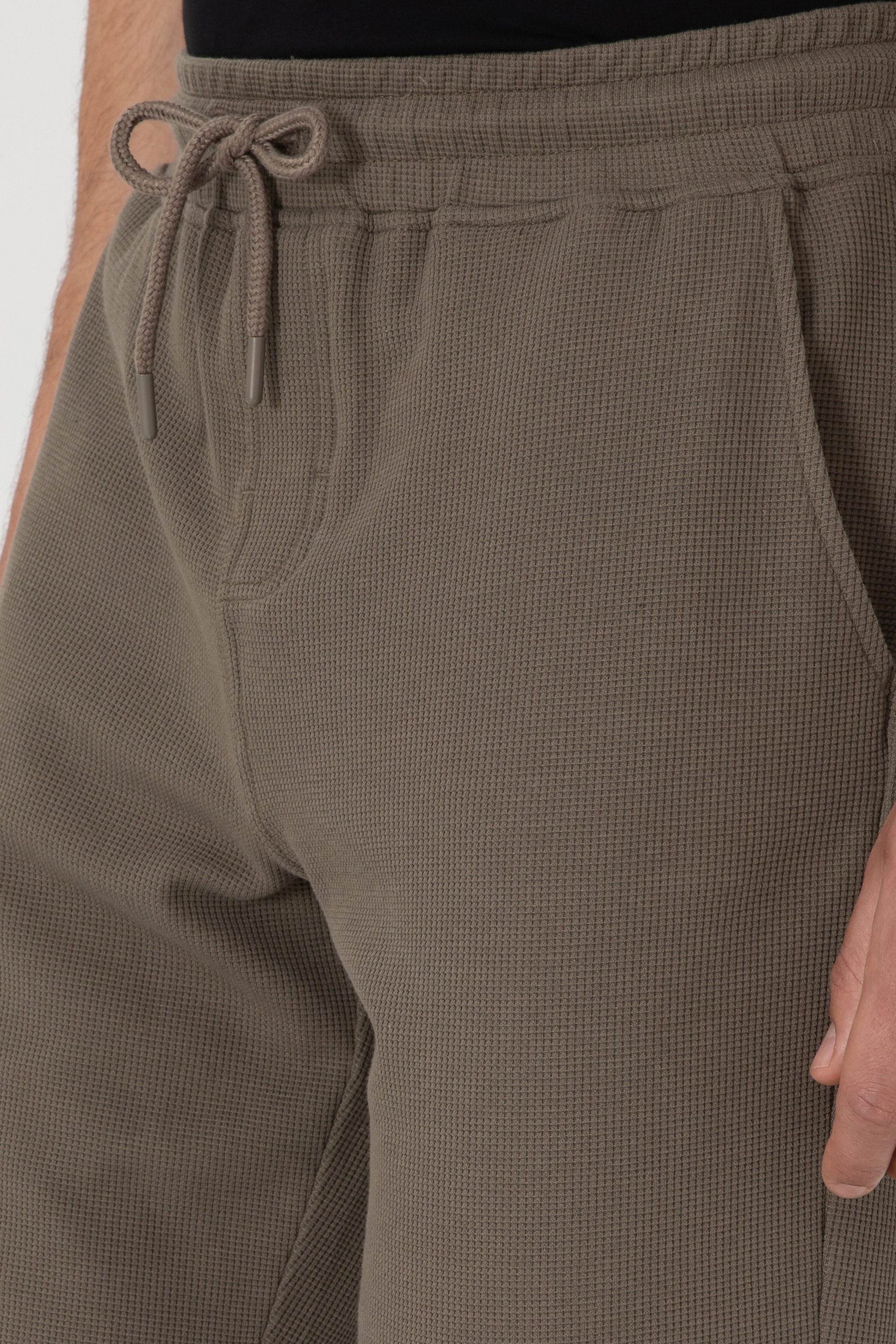 Pantaloni Scurți Bărbați Pe Maro Cu Textură