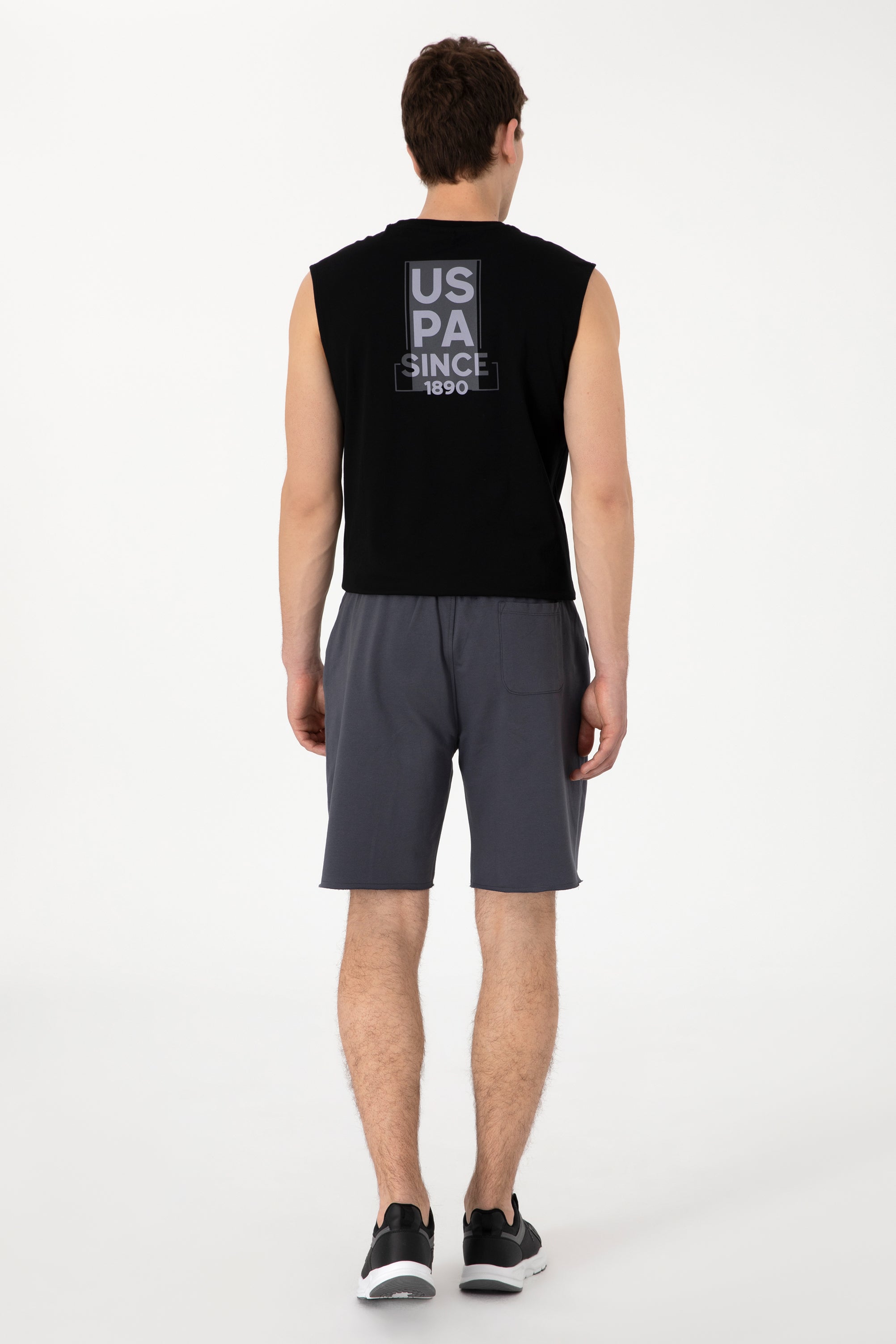 Pantaloni Scurți Bărbați Pe Gri Petrol