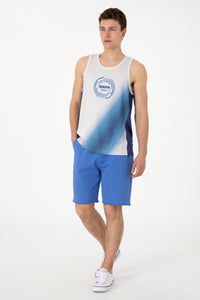 Pantaloni Scurți Bărbați Pe Albastru Coral