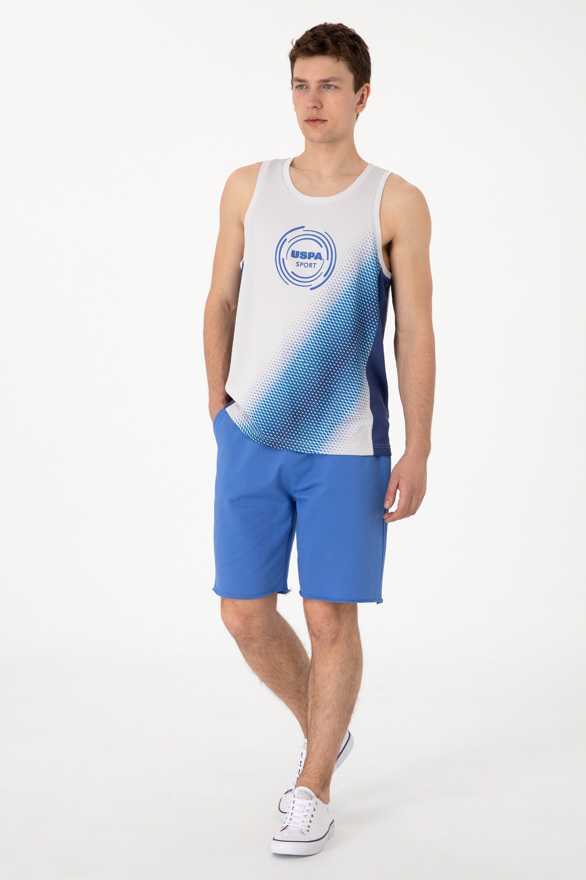 Pantaloni Scurți Bărbați Pe Albastru Coral