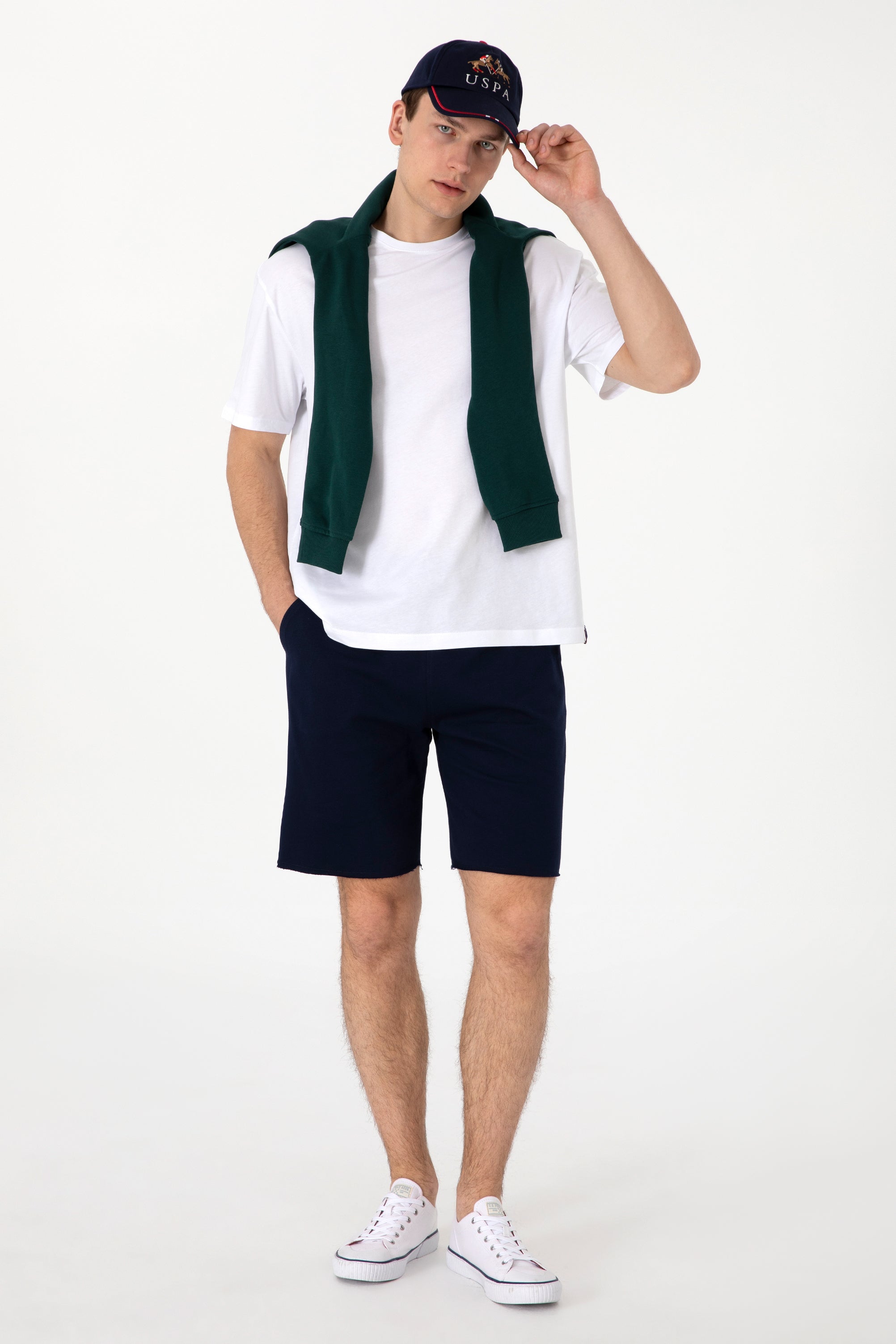 Pantaloni Scurți Bărbați Pe Bleumarin