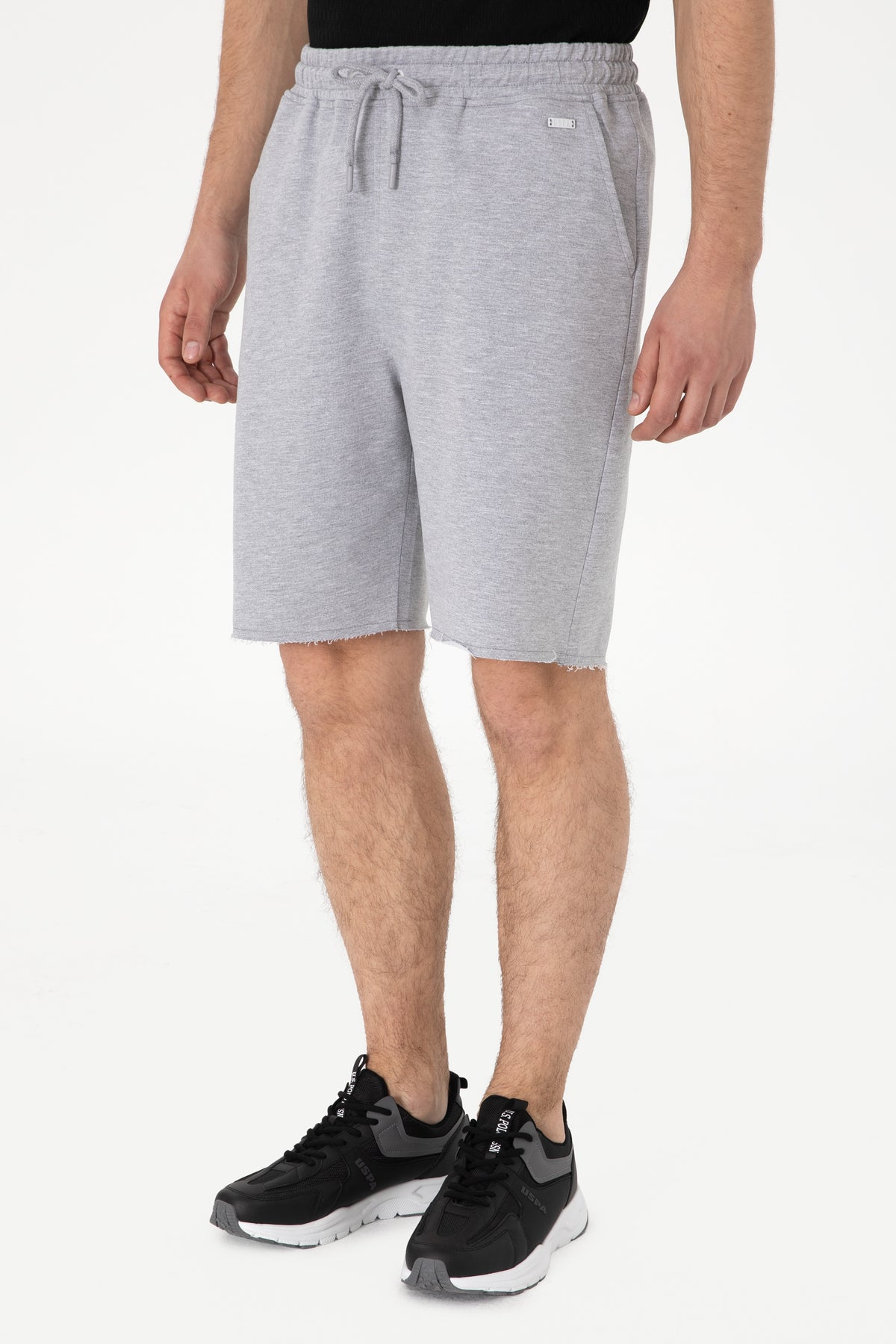 Pantaloni Scurți Bărbați Pe Gri Melange