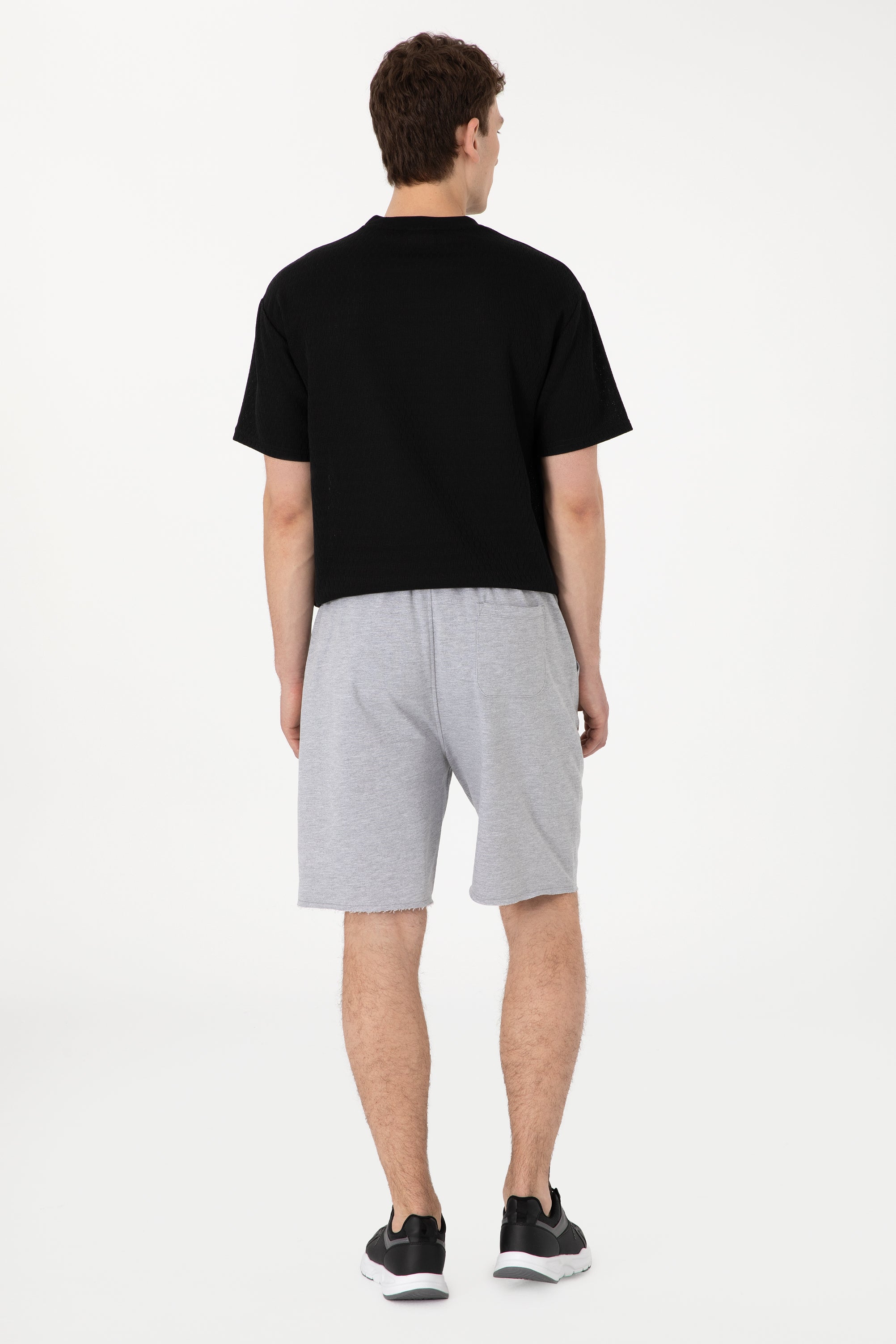 Pantaloni Scurți Bărbați Pe Gri Melange