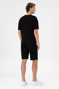 Pantaloni Scurți Bărbați Negru Cu Șnur