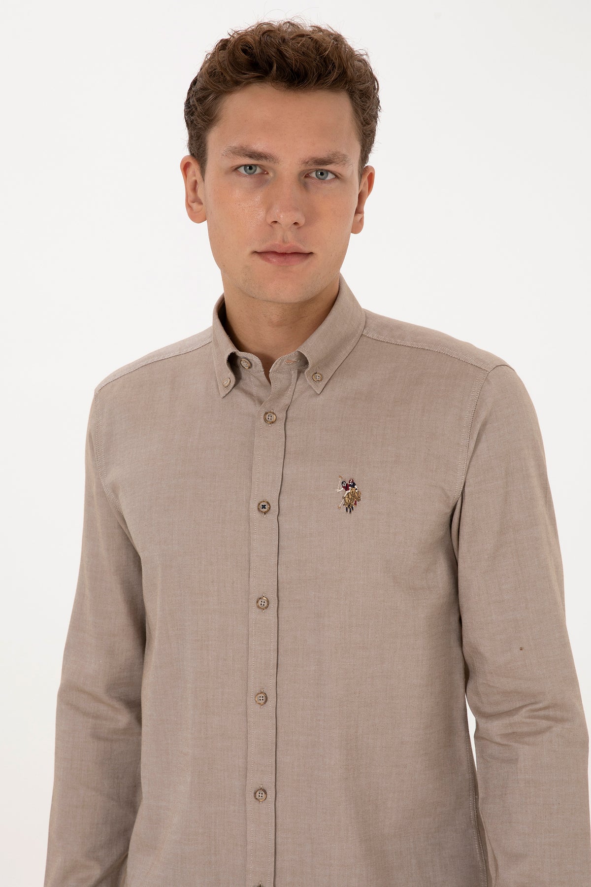 Camasa Barbat Pe Kaki Deschis Cu Logo