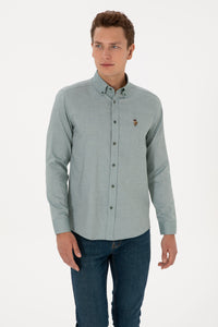 Camasa Barbat Pe Verde Sters Cu Logo