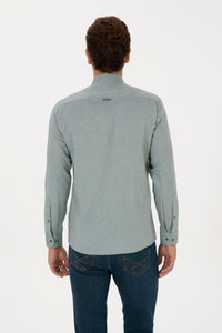 Camasa Barbat Pe Verde Sters Cu Logo