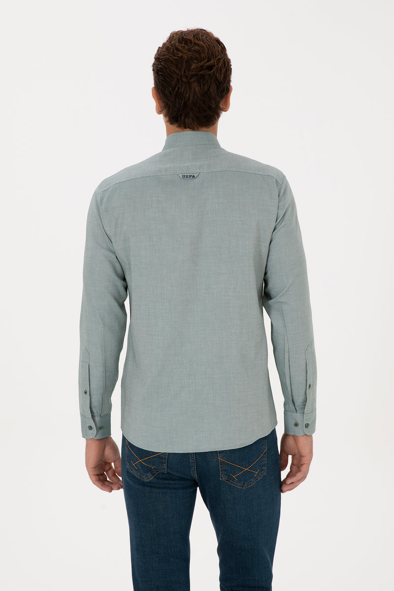 Camasa Barbat Pe Verde Sters Cu Logo