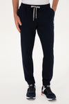Pantaloni Tip Jogger Barbat Pe Bleumarin Cu Logo