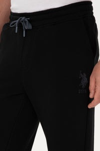 Pantaloni Tip Jogger Barbat Pe Negru Cu Logo