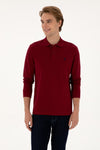 Bluza Polo Barbat Pe Bordo Cu Logo Brodat