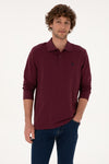 Bluza Polo Barbat Pe Bordo Cu Logo Brodat