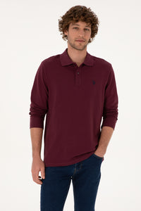 Bluza Polo Barbat Pe Bordo Cu Logo Brodat